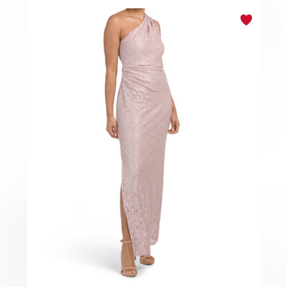 NWOT MARINA lace one shoulder gown